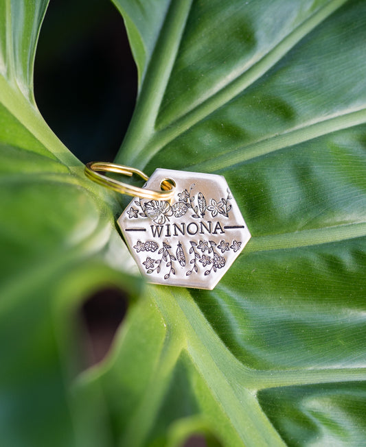 Wildflowers Hexagon Tag image 1