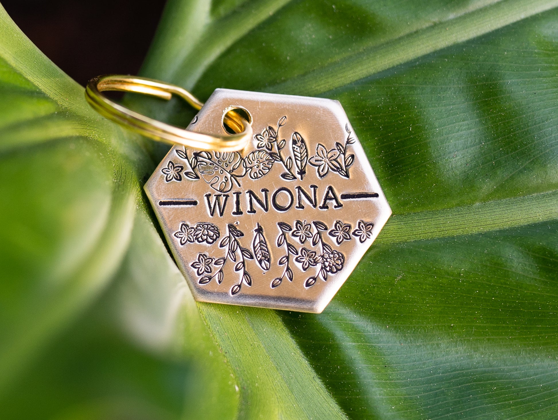 Wildflowers Hexagon Tag image 0