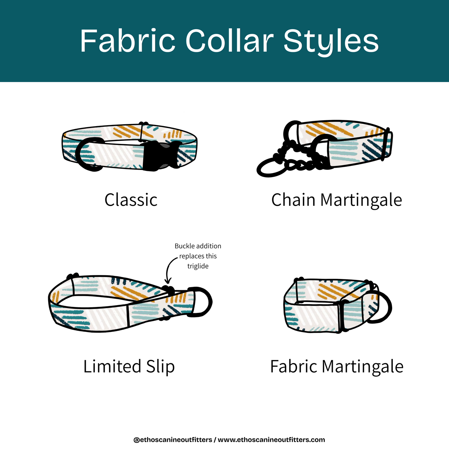 1" Width Eco Canvas Collars