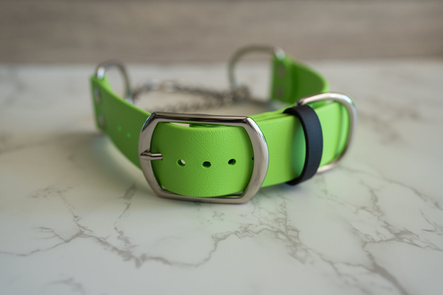 Adjustable Buckle Martingale BioThane Collar