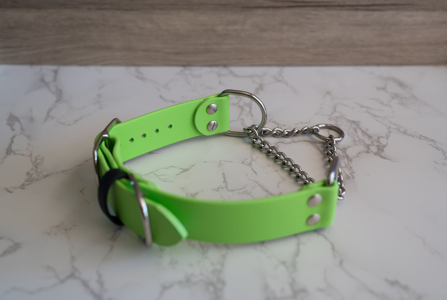 Adjustable Buckle Martingale BioThane Collar