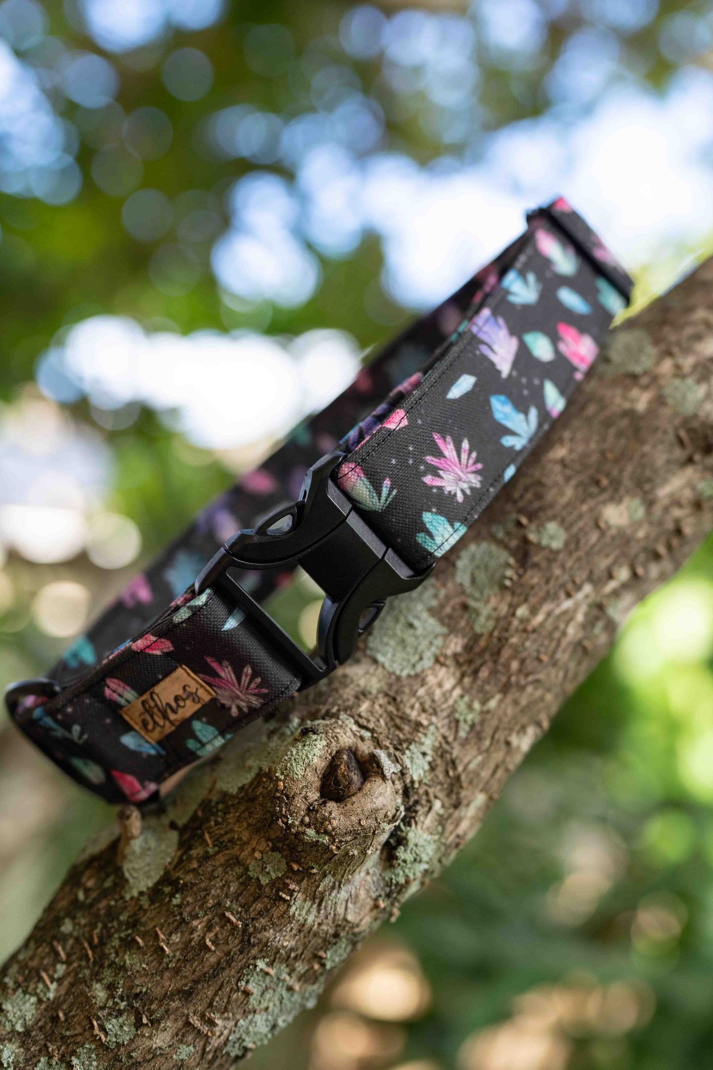 Crystal Eco Canvas Custom Dog Collar