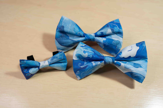 Ocean Blue Dog Bow Tie