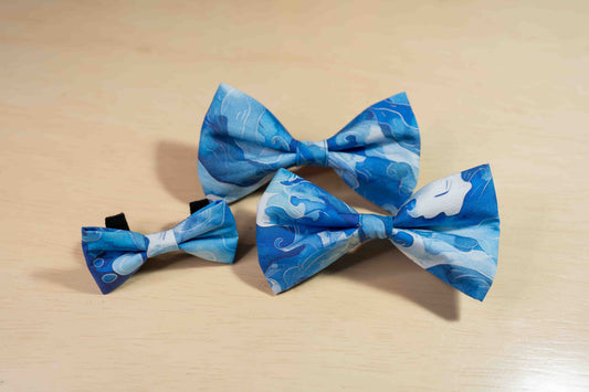 Ocean Blue Dog Bow Tie