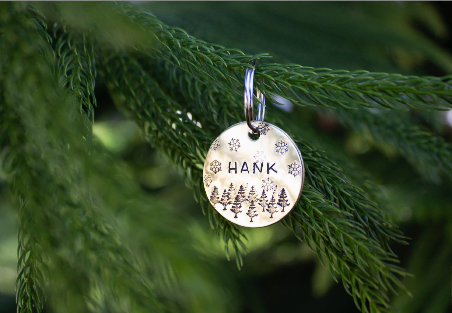 Snowy Forest Dog Tag image 0