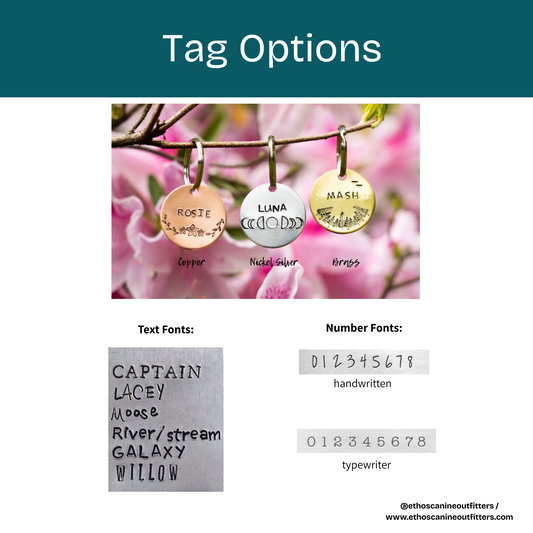 Snowy Forest Pet Name Tag