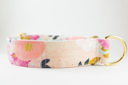 Floral Eco Canvas Custom Dog Collar