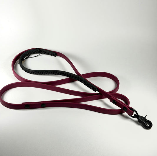 Maroon Traffic Handle leash with Grippy Handle