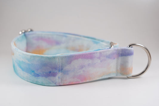 Unicorn Daydreams Pastel Rainbow Eco Canvas Custom Dog Collar