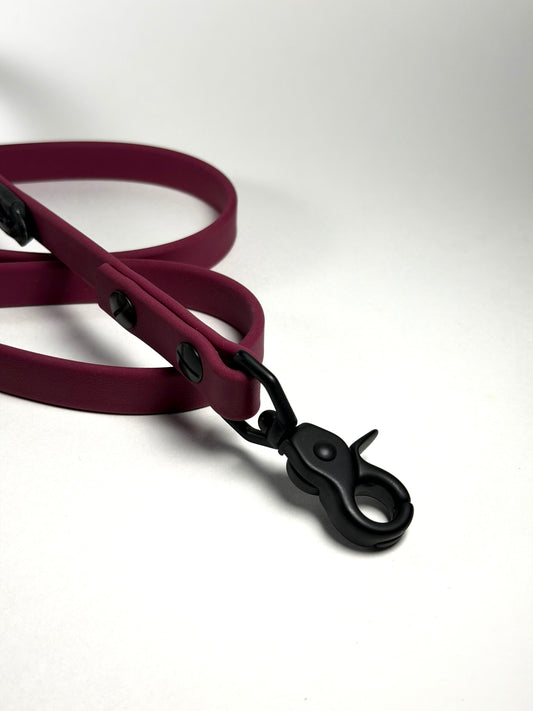 Maroon Traffic Handle leash with Grippy Handle