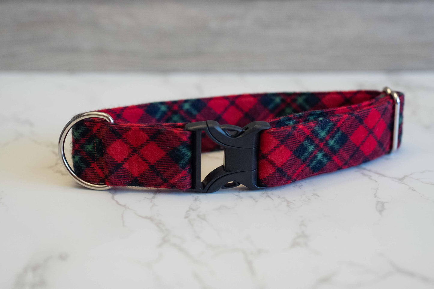Santa's Flannel Soft Custom Dog Collar