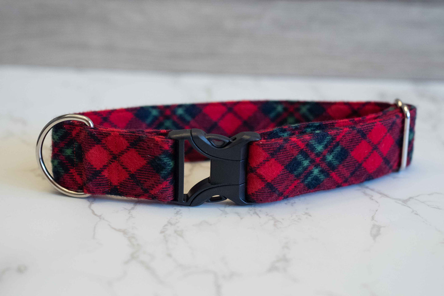 Santa's Flannel Soft Custom Dog Collar