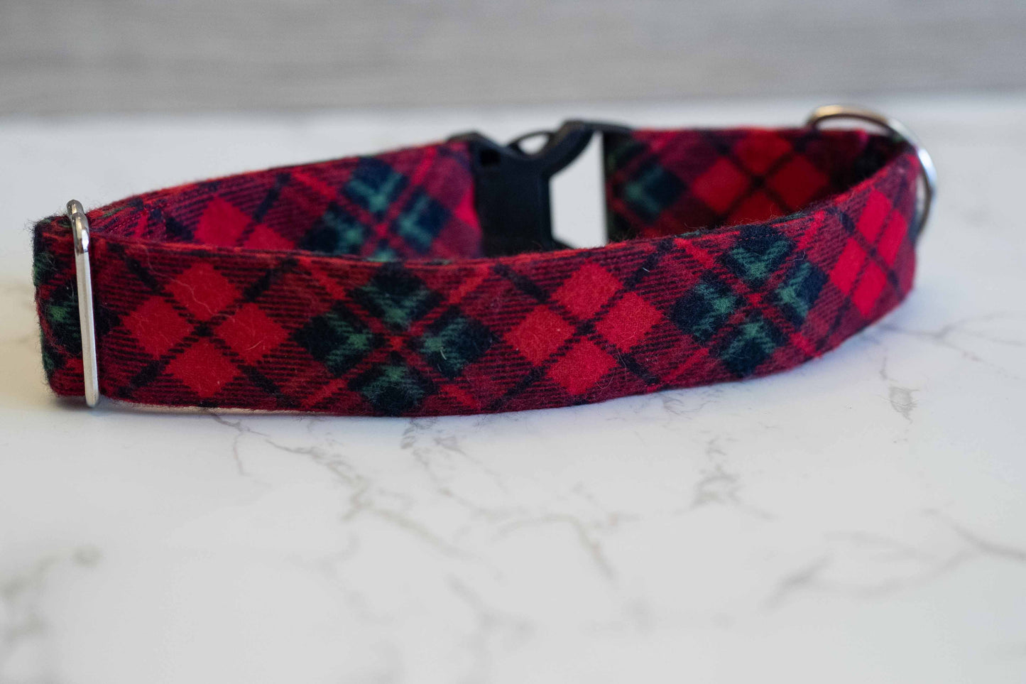 Santa's Flannel Soft Custom Dog Collar