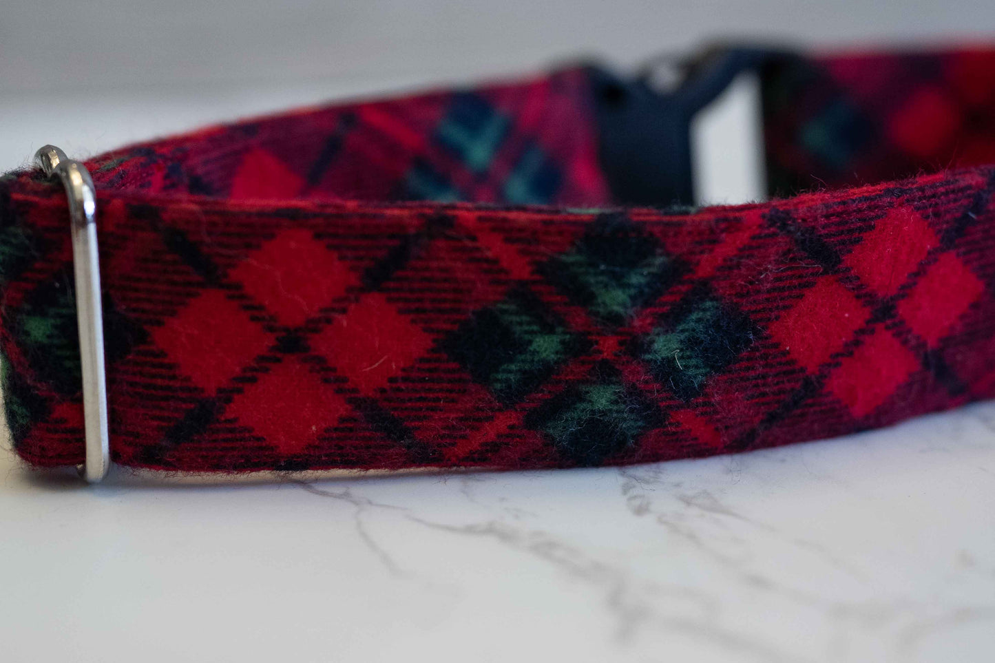 Santa's Flannel Soft Custom Dog Collar