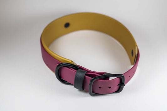 16-19" Layered Collar - Maroon and Gold