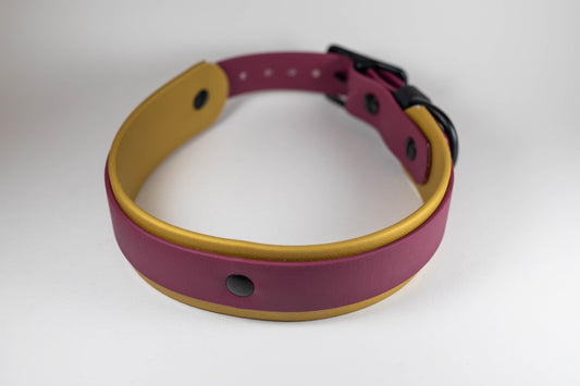16-19" Layered Collar - Maroon and Gold