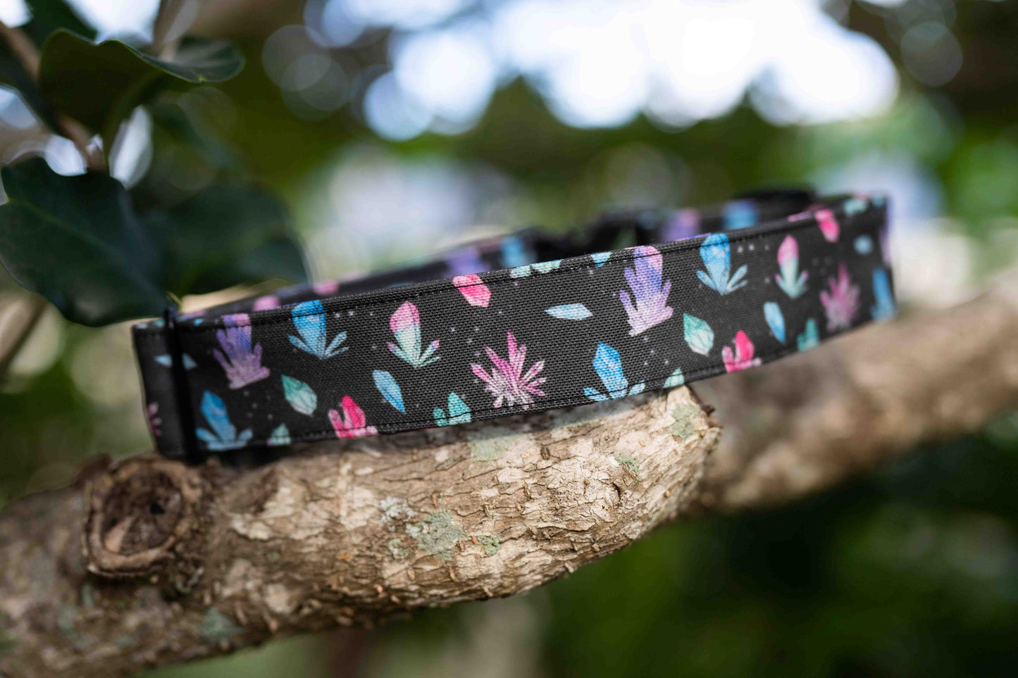 Crystal Eco Canvas Custom Dog Collar