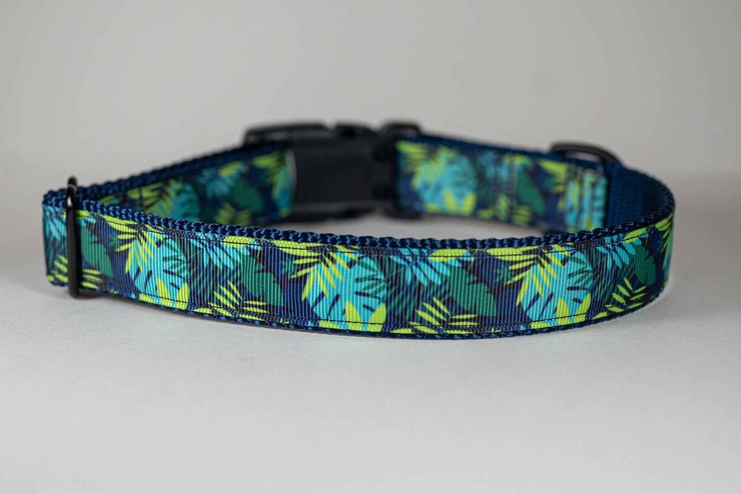 Tropical Leaves Adjustable Dog Collar