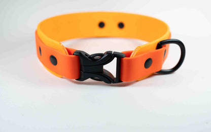 17.5" Orange 1.5" Layered Dog Collar - Quick Release Buckle
